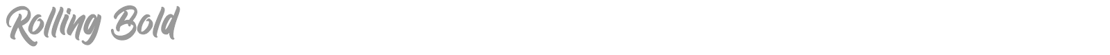 Rolling Bold font preview